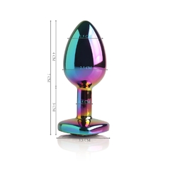 Plug Anal Metal Go Play Luc Furta-Cor - 7 cm x 2,5 cm - Desbloqueio Feminino 