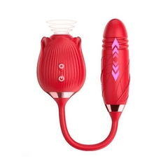 VIBRADOR ROSA SUCÇÃO COM PENETRAÇÃO EM VAI E VEM