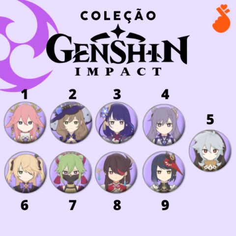 Bottons - ELECTRO Genshin Impact (Elemento Broche)