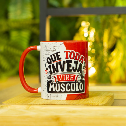 Caneca Maromba Motivacional: "Que Toda Inveja Vire Músculo" - comprar online