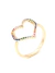Anel Feminino Coração com Cristais Coloridos Banhado Ouro 18k - Lambrine Joias