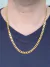 Corrente masculina elos grumet banhada ouro18k