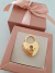 Pingente Feminino de Cadeado com Coração Banhado Ouro 18k