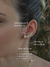 Brinco Feminino Ear Cuff com 5 Meia Pérolas Banhado Ouro 18k - Lambrine Joias