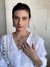 Imagem do Colar Feminino Gota Fusion Lilás Banhado no Rodio Branco