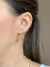 Brinco de Argolinha Feminino com Esfera Banhado Ouro 18k