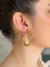 Brinco Feminino de Argola Lisa Banhada Ouro 18K
