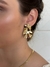Brinco Feminino Martelado Banhado Ouro 18k