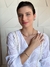 Colar Feminino Choker Aro Banhado no Rodio Branco - Lambrine Joias