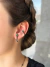 Brinco Feminino Ear Hook Banhado no Rodio Negro na internet