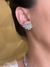 Brinco Feminino Ear Cuff Banhado no Rodio Branco