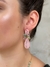 Brinco Feminino com Pedras Fusion Rose Banhado Ouro18K