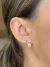 Brinco Feminino Zircônia e Pérola Banhado Ouro 18K - comprar online