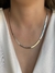 Colar Feminino Fita Larga Banhado no Rodio Branco na internet