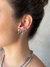 Brinco Feminino Ear Cuff Colors Banhado no Rodio Branco