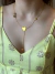 Colar Feminino Gravatinha Corações Banhado Ouro 18k
