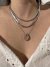 Colar Feminino Riviera com Trama Rígida Banhado no Rodio Branco - comprar online