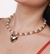 Chocker pérolas com pingente de coração - comprar online
