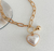 Pulseira corrente ello pingente coração pérola - comprar online