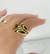 Anel tres folhas elegante - comprar online