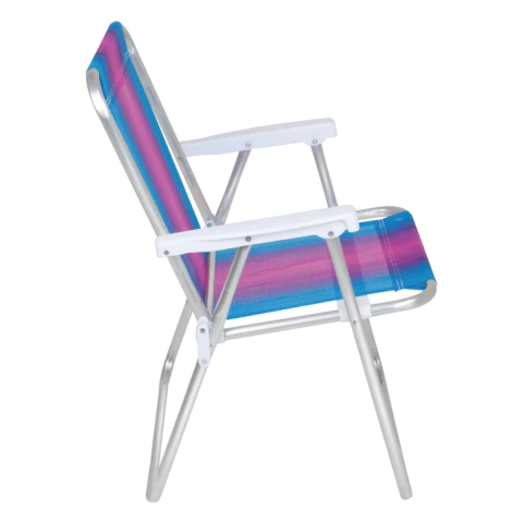 SILLON PLEGABLE DE COLORES- MOR ALUMINIO