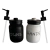 SET DE CERAMICA 2 PIEZAS AVÁ (BLANCO/NEGRO) - comprar online