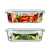 TUPPER RECTANGULAR DE VIDRIO C/ TAPA AJUSTABLE (14,5 X 20 CM) - comprar online