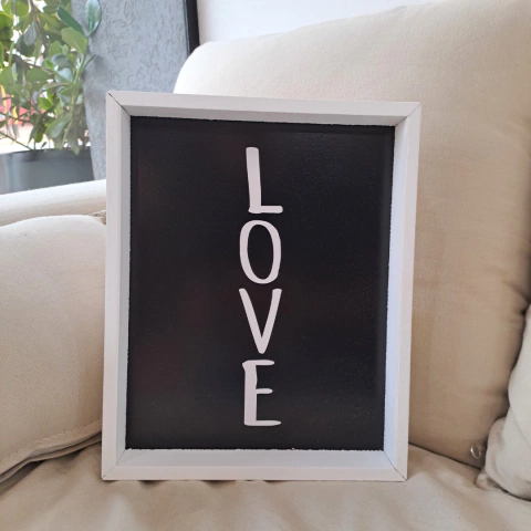 CUADRO CAJA 20 X 25 (LOVE NEGRO)