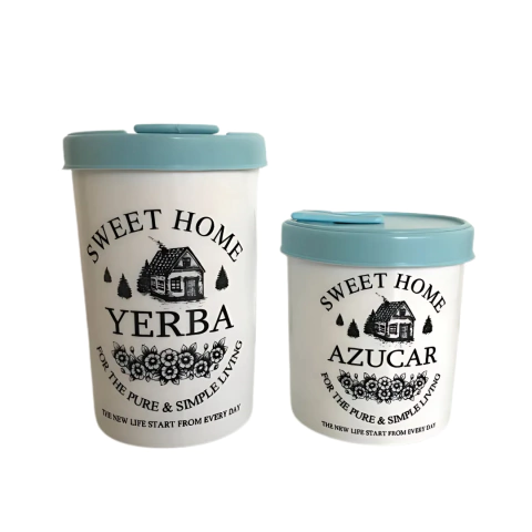 KIT AZUCARERA + YERBERA TAPA SILICONA