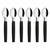 SET DE 6 CUCHARITAS MANGO PLASTICO NEGRO BELIZE 9811/6