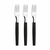 SET DE 3 TENEDORES MANGO PLASTICO NEGRO BELIZE 982/3N