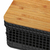 CESTO ORGANIZADOR NEGRO CON TAPA DE BAMBOO 2,5 L en internet