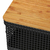 CESTO ORGANIZADOR NEGRO CON TAPA DE BAMBOO 8 L en internet
