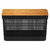 CESTO ORGANIZADOR NEGRO CON TAPA DE BAMBOO 20 L en internet