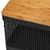 CESTO ORGANIZADOR NEGRO CON TAPA DE BAMBOO 20 L - Dilan Home