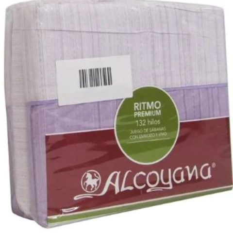 JUEGO DE SABANAS ALCOYANA DE UNA PLAZA Y MEDIA ESTUDIO. 144 HILOS