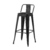 PACK X2 BANQUETAS ALTA CON RESPALDO INDUSTRIAL TOLIX (NEGRO BRILLANTE) - comprar online