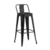 PACK X2 BANQUETAS ALTA CON RESPALDO INDUSTRIAL TOLIX (NEGRO BRILLANTE) en internet