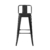 PACK X2 BANQUETAS ALTA CON RESPALDO INDUSTRIAL TOLIX (NEGRO BRILLANTE) - Dilan Home