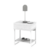 MESA DE LUZ MODERNA CON BASE DE METAL (MLM050) - tienda online