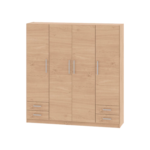 PLACARD 4 PUERTAS DE ABRIR 4 CAJONES A LA VISTA (PAC170) - ROBLE - comprar online