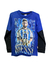 Remera de Algodón Manga Larga MESSI Botines Azul GLOW - Brilla En La Oscuridad - comprar online