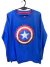 Remera de Algodón Manga Larga Capitan America - Estampada - comprar online