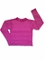 Remera de Algodón Media Polera Manga Larga Fucsia