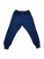 Pantalon Jogging Frisado Colegial Con Puño Azul Niños