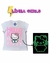 Remera de Algodón KITTY GLOW - Brilla En La Oscuridad