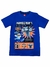 Remera de Algodón MINECRAFT Azul GLOW - Brilla En La Oscuridad