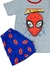 Pijama de Algodón Verano SPIDERMAN cara - Brilla en la oscuridad - MIMUNDOBA