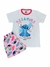 Pijama de Algodón Verano STITCH Blanco - Brilla en la oscuridad - comprar online