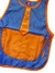 Delantal Pechera Jardín azul a cuadros Con Corbata Naranja en internet